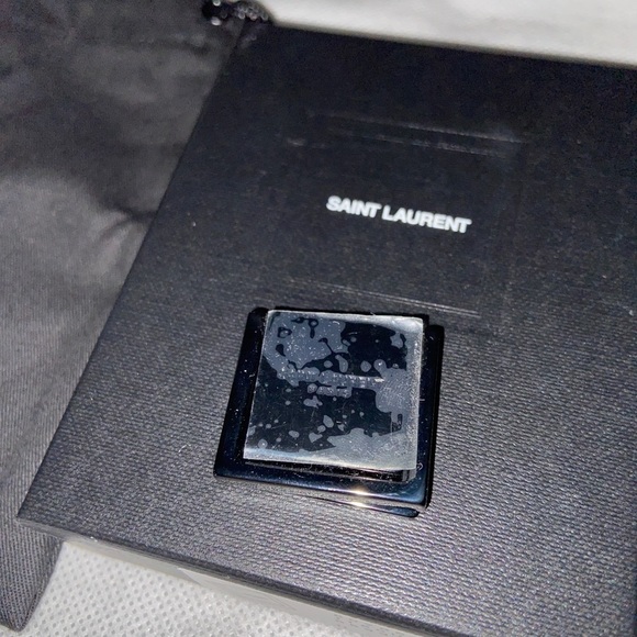 Saint Laurent Paris Brass Phone Ring OS UNI - Picture 4 of 8